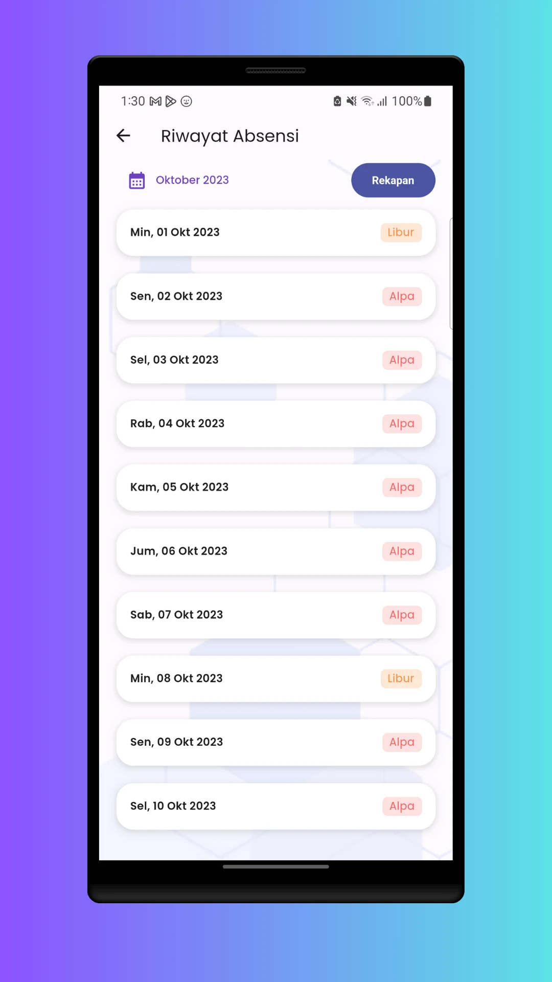 ABSENSI AVNET screenshot